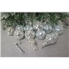 Image 2 : Qty Approx. 11 Christmas Tree Ornaments: Mirrored Disco Balls, Candy Cane, etc