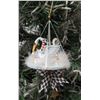 Image 1 : Ceramic Swan Family Christmas Tree Ornament w/ Maker's Mark PB 05 - 6" H