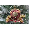 Image 2 : Jay Strongwater Christmas Tree Ornament Beaded Red Coach 5" Long