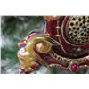 Image 8 : Jay Strongwater Christmas Tree Ornament Beaded Red Coach 5" Long