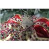 Image 2 : Jay Strongwater Christmas Tree Ornament Beaded Gift Box 3" Diameter