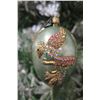 Image 8 : Jay Strongwater Christmas Tree Ornament Beaded Egg w/ Bird 4" Long
