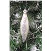 Image 1 : Jay Strongwater Christmas Tree Ornament Beaded White Cone 6.5" Long