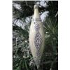 Image 8 : Jay Strongwater Christmas Tree Ornament Beaded White Cone 6.5" Long