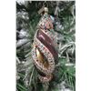Image 2 : Jay Strongwater Christmas Tree Ornament Beaded Red Swirl 6.5" Long