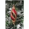 Image 1 : Jay Strongwater Christmas Tree Ornament Beaded Red Swirl 6.5" Long