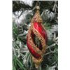 Image 2 : Jay Strongwater Christmas Tree Ornament Beaded Red Swirl 6.5" Long