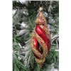Image 8 : Jay Strongwater Christmas Tree Ornament Beaded Red Swirl 6.5" Long