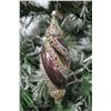 Image 2 : Jay Strongwater Christmas Tree Ornament Beaded Purple Swirl 6.5" Long