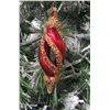Image 1 : Jay Strongwater Christmas Tree Ornament Beaded Red Swirl 6.5" Long