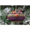 Image 2 : Jay Strongwater Christmas Tree Ornament Beaded Purple Box 3" Long