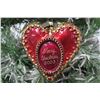 Image 2 : Jay Strongwater Christmas Tree Ornament Beaded Red 2003 Heart 5" Long
