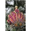Image 9 : Jay Strongwater Christmas Tree Ornament Beaded Clam Shell 3" Diameter