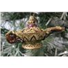 Image 2 : Jay Strongwater Christmas Tree Ornament Beaded Genie Lamp 4.5" Long