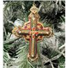 Image 1 : Jay Strongwater Christmas Tree Ornament Beaded Cross 4" Long