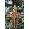 Image 2 : Jay Strongwater Christmas Tree Ornament Beaded Cross 4" Long