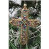 Image 8 : Jay Strongwater Christmas Tree Ornament Beaded Cross 5.5" Long