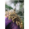 Image 3 : Jay Strongwater Christmas Tree Ornament Beaded Purple Design 3" Diameter