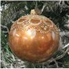 Image 1 : Jay Strongwater Christmas Tree Ornament Beaded Brown Ball 3.5" Diameter