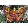 Image 2 : Qty 2 Jay Strongwater Christmas Tree Ornament Butterflies Approx. 4.5" Long