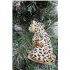 Image 8 : Jay Strongwater Christmas Tree Ornament Beaded 2 Jaguars in Box 5" Long