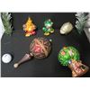 Image 1 : Qty 5 Christmas Tree Ornaments: Buddha, Frog, Pig, Tree, etc