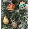 Image 1 : Qty 4 Christmas Tree Ornaments: 2 Pineapples, Crown, etc