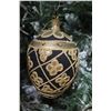 Image 24 : Qty 7 Egg-Shaped Beaded & Glittered Christmas Tree Ornaments Approx. 4" Long
