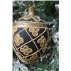 Image 26 : Qty 7 Egg-Shaped Beaded & Glittered Christmas Tree Ornaments Approx. 4" Long