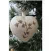 Image 3 : Qty 5 Christmas Tree Ornaments: Egg Shaped 4" Long, Hearts 3.5" Diameter