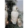 Image 8 : Qty 5 Christmas Tree Ornaments: White & Pearlesque Owls 4"-9" Long