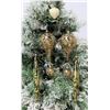 Image 1 : Qty 6 Christmas Tree Ornaments: Burgundy & Gold 2" Balls & 9" Cones