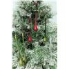 Image 1 : Qty 6 Christmas Tree Ornaments: Red, Green & White Icicles 11" Long