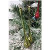 Image 2 : Qty 6 Christmas Tree Ornaments: Red, Green & White Icicles 11" Long