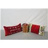 Image 2 : Qty 2 Holiday Pillows: Holly, 'Peace & Joy' & Gift Box