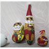 Image 1 : Qty 2 Santas & Angry Bird Painted Gourd Ornaments