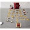 Image 1 : Qty Approx. 27 Christmas Tree Ornaments: Flat Metal, Whales, Snow Globe, etc