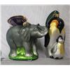Image 1 : Christopher Radko WWF Elephants w/ Calf & Penguin w/ Chick Ornaments