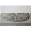 Image 2 : Sudha Floral Silver Beaded & Embroidered Christmas Tree Skirt