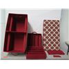 Image 2 : Red Multi-Section Ornament Storage Box w/  Lid 38" x 18" Ht
