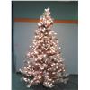 Image 2 : Full-Size Artificial Flocked & Lighted Christmas Tree