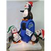 Image 11 : Life-Size Air Blown Santa & Penguins on Mailbox Yard Decorations