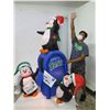 Image 13 : Life-Size Air Blown Santa & Penguins on Mailbox Yard Decorations