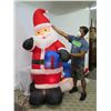 Image 4 : Life-Size Air Blown Santa & Penguins on Mailbox Yard Decorations