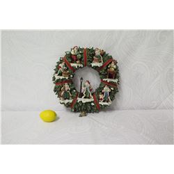 Thomas Kinkade The Light of St. Nicholas Wreath Wall Hanging, Limited Edition, 15" Dia.