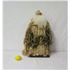 Image 1 : Santa in Gold Robe 'Over the Koolaus' Signed Ione Adams, 27" Tall