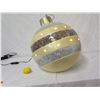 Image 1 : Giant Striped Christmas Ball Ornament Light-Up Holiday Decor (lemon shown for sizing perspective)