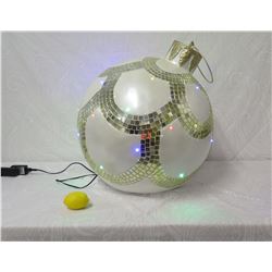 Giant Christmas Ball Ornament Light-Up Holiday Decor (lemon shown for sizing perspective)