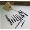 Image 1 : Wusthof Classic 10 Pc Knife Set w/ Natural Wood Block Holder