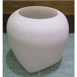 Round White Hurricane Vase Container (Retail $115) 9" Diameter x 9.5" High
